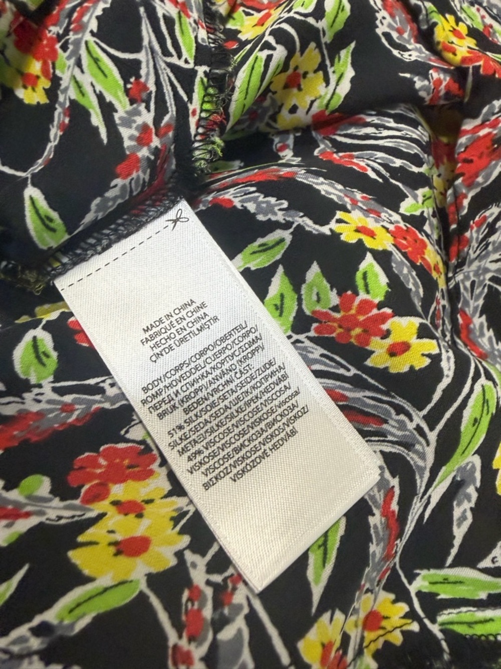 Polo Ralph Lauren Floral Dress Black Puff Sleeve Mini Women’s Size 2 - Picture 8 of 8